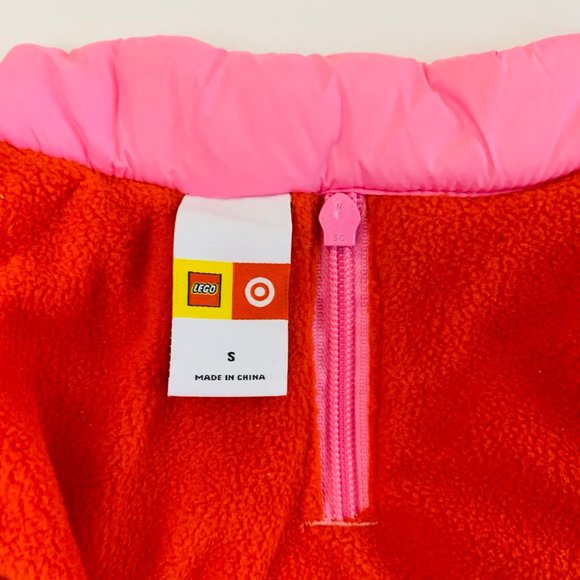 LEGO x Target Dog Coat - Small - Pink/Red/Orange puffer jacket - Picture 4 of 4